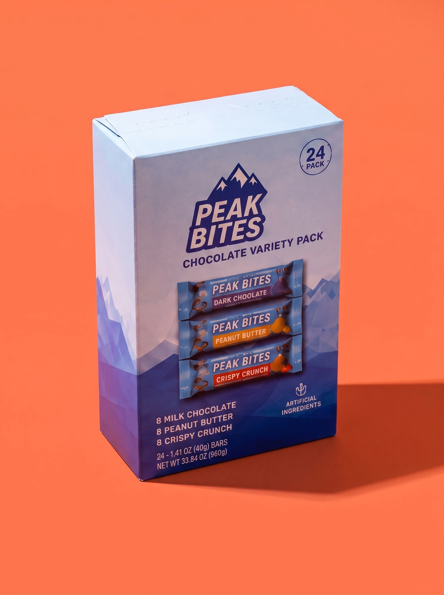 Printed chocolate bar variety pack carton