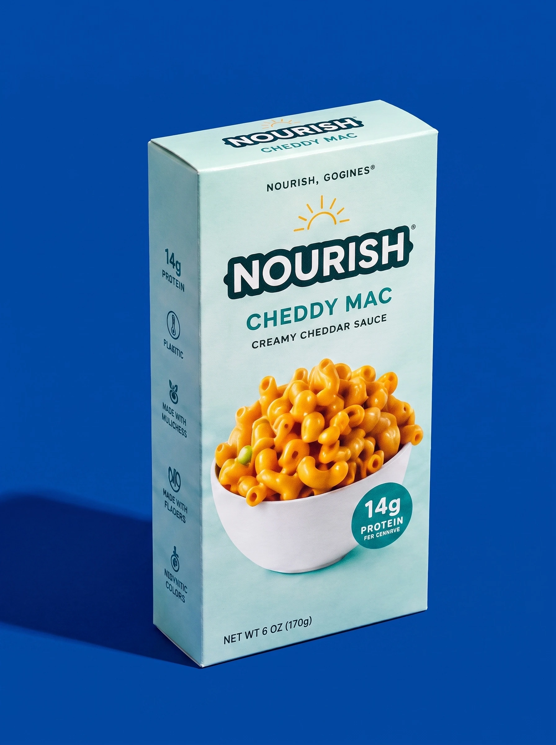 Printed macaroni and cheese carton